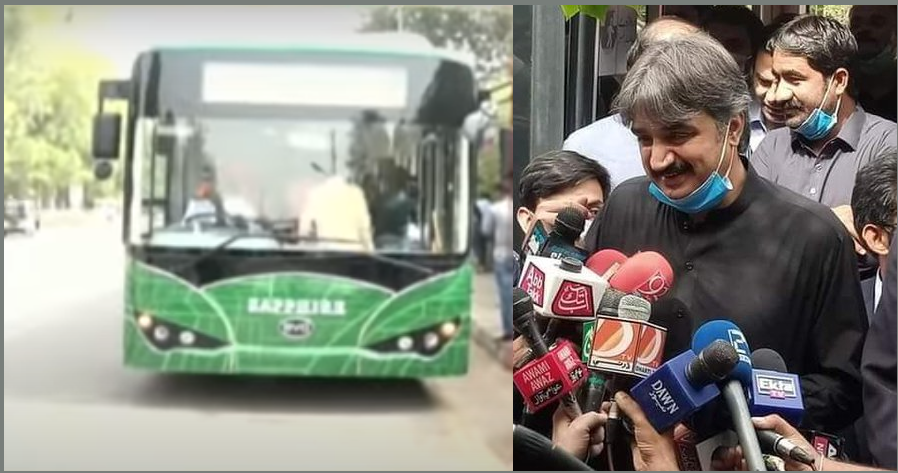 Rich results on Google's SERP when searching for 'Electric Bus in Karachi'