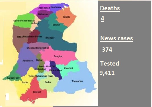 Rich results on Google SERP when searching for 'Corona in Sindh'