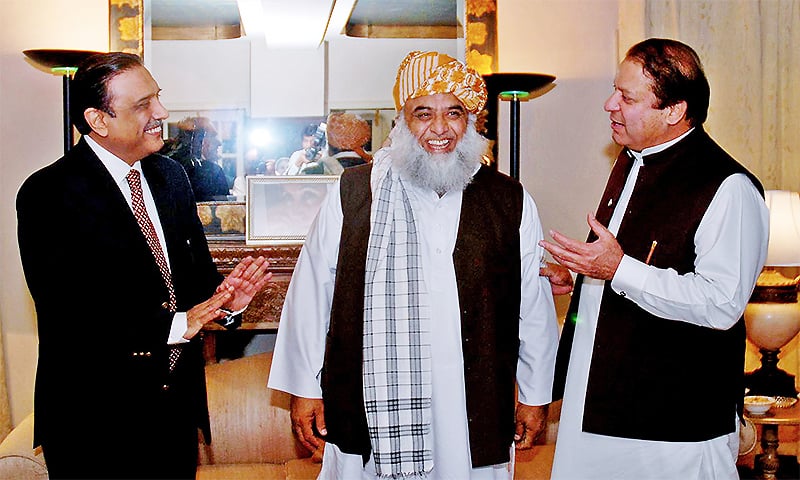 Zardari - Fazal -Nawaz sharif