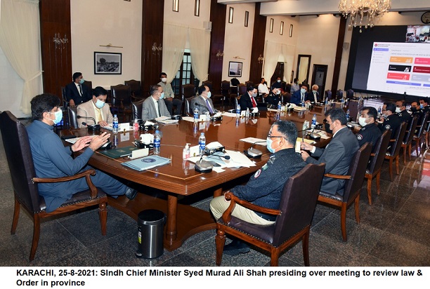 'Sindh Law order meeting'