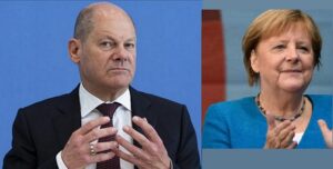 Rich result son google SERP when searching for 'Olaf Scholz- Merkel'