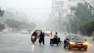 Rich result son google SERP when searching for 'Rain karachi'