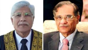 Rich result son google SERP when searching for 'Jusctice shamim - Saqib Nisar'