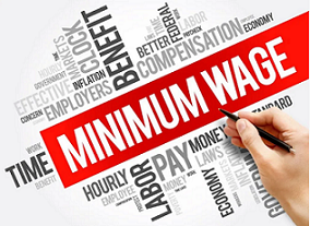 Rich result son google SERP when searching for 'Minimum wage'