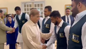 Shahbaz Sharif meets sportsmen