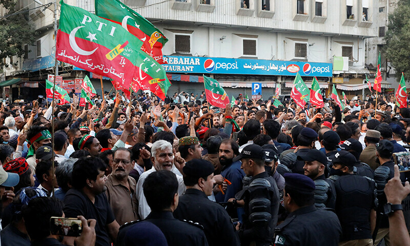 PTI protest - disqualification