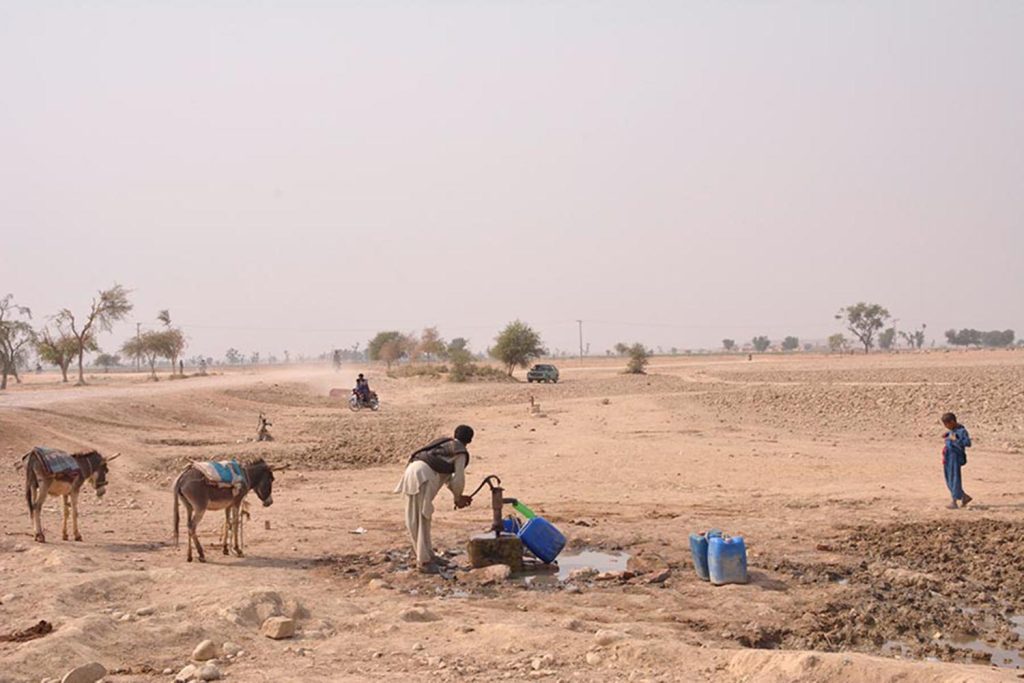 severe water scarcity